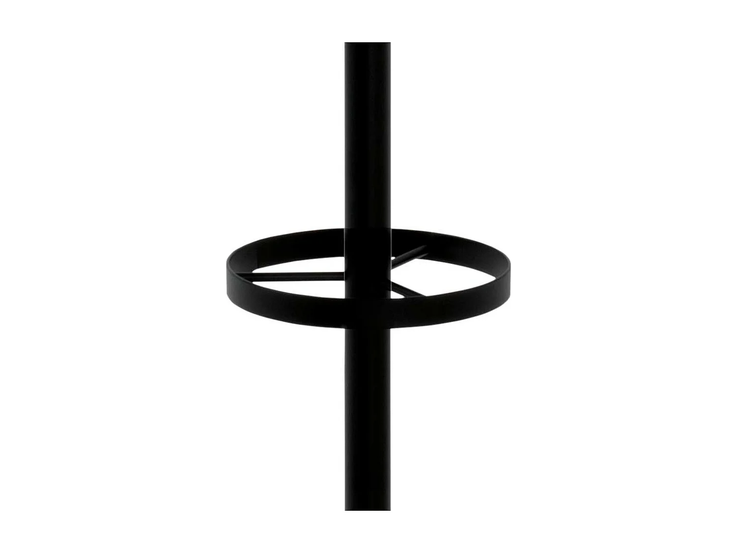 Kleiderständer aus Aluminium und Stahl Schwarz und Silberfarben