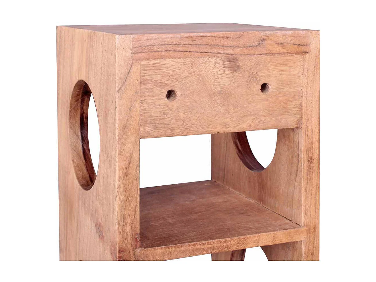 Weinregal aus Akazie Massivholz 70 cm hoch