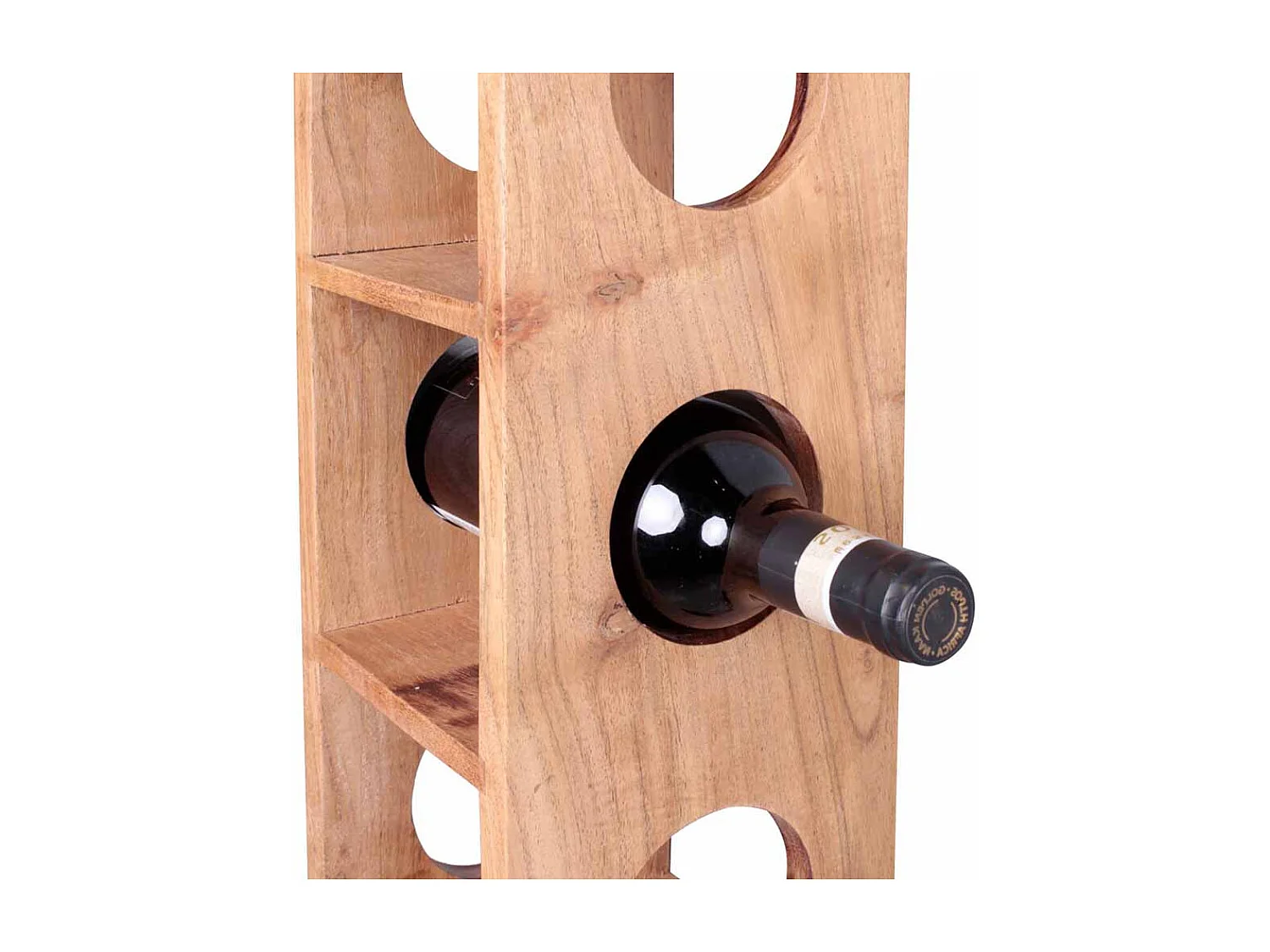 Weinregal aus Akazie Massivholz 70 cm hoch