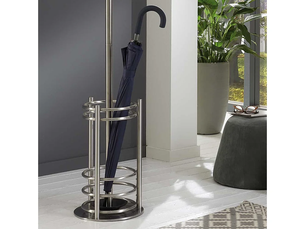 Standgarderobe aus Edelstahl Schirmständer