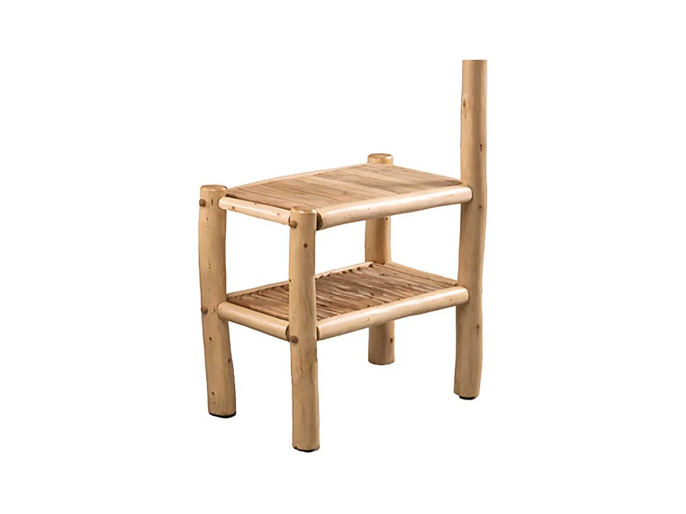 Holzgarderobe Garderobenständer mit Ablage für Schuhe in Naturfarben