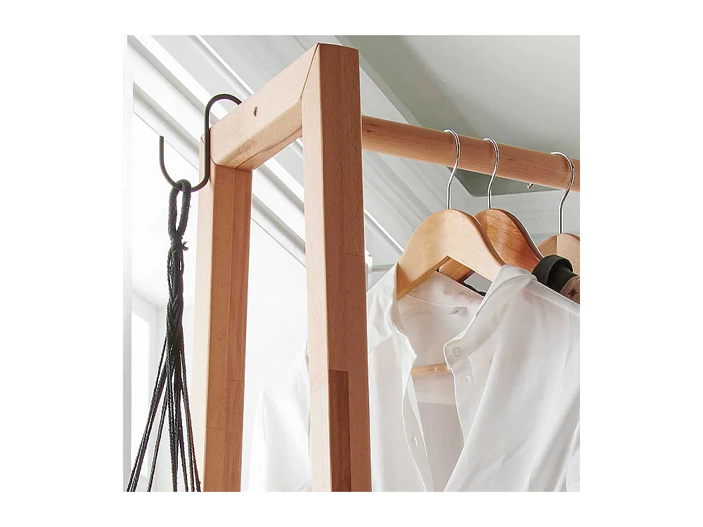 Garderobe freistehend aus Kernbuche Massivholz zwei Schubladen