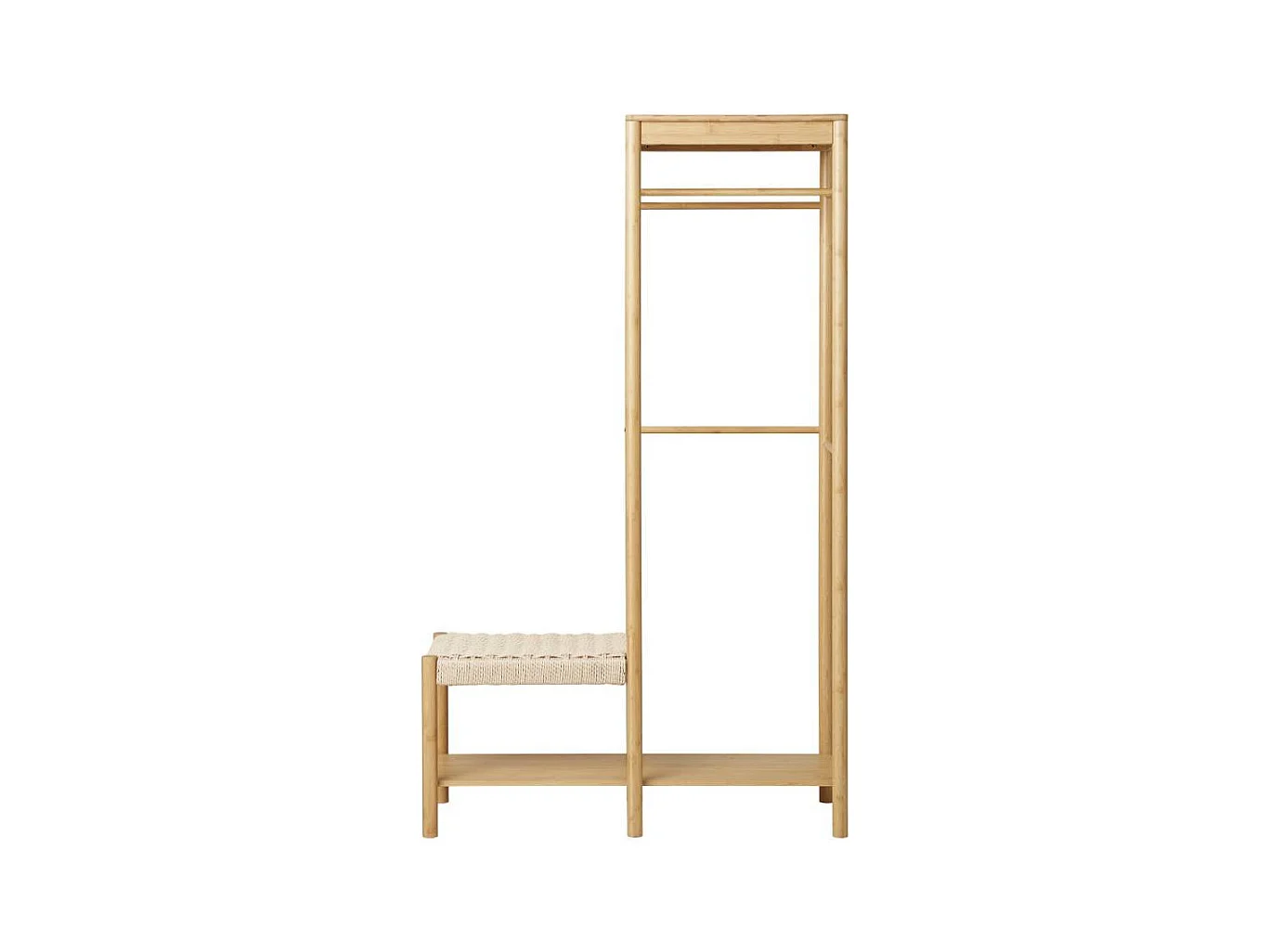Standgarderobe Garderobenmöbel aus Bambus in Naturfarben