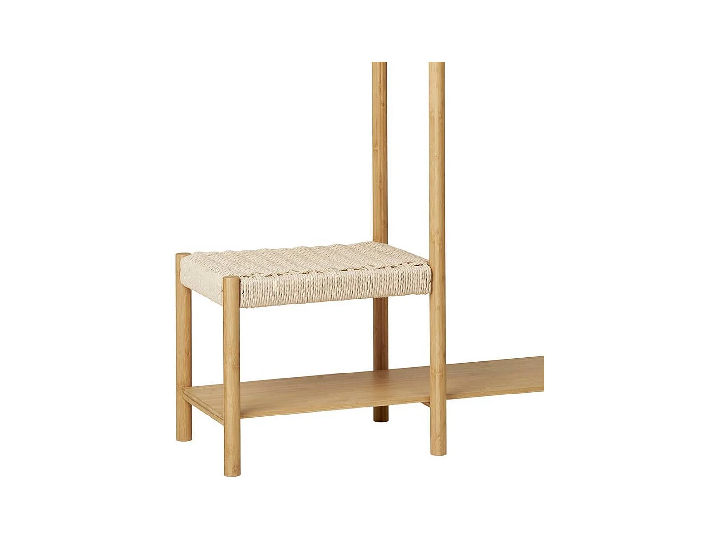 Standgarderobe Garderobenmöbel aus Bambus in Naturfarben