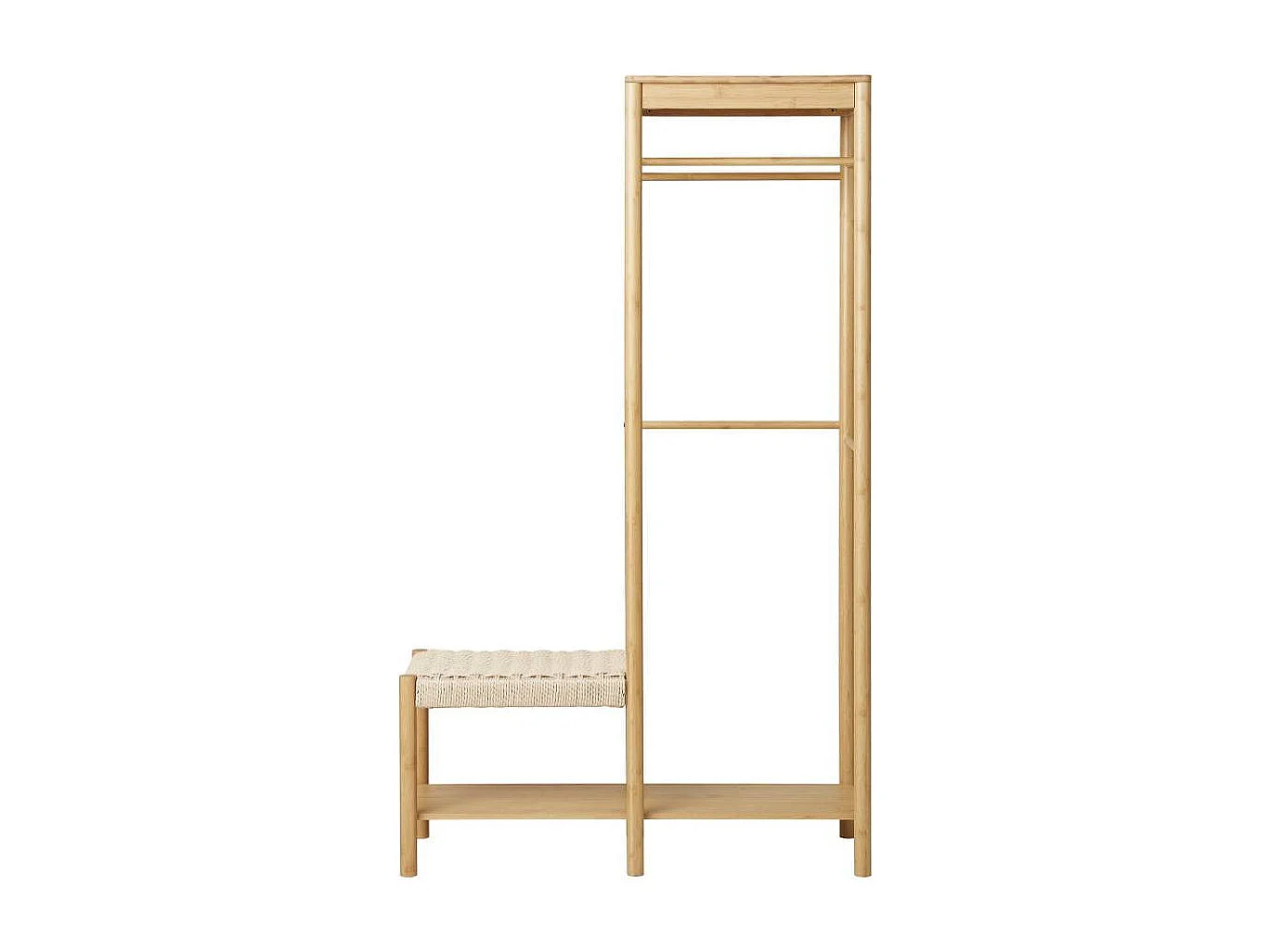 Standgarderobe Garderobenmöbel aus Bambus in Naturfarben
