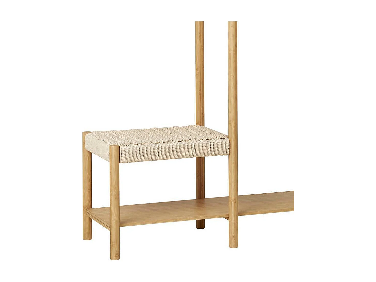 Standgarderobe Garderobenmöbel aus Bambus in Naturfarben