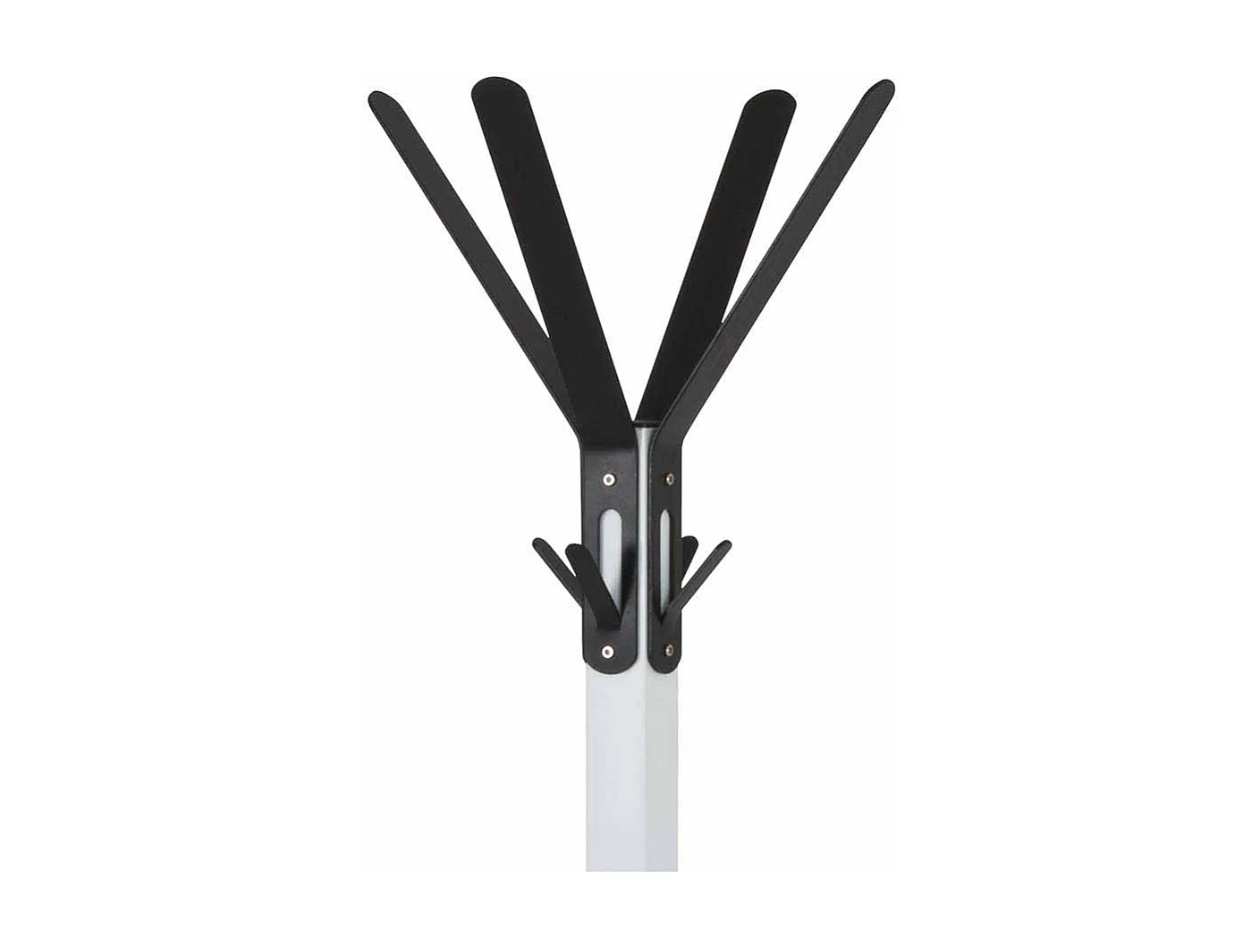 Standgarderobe in Weiß Schwarz Stahl