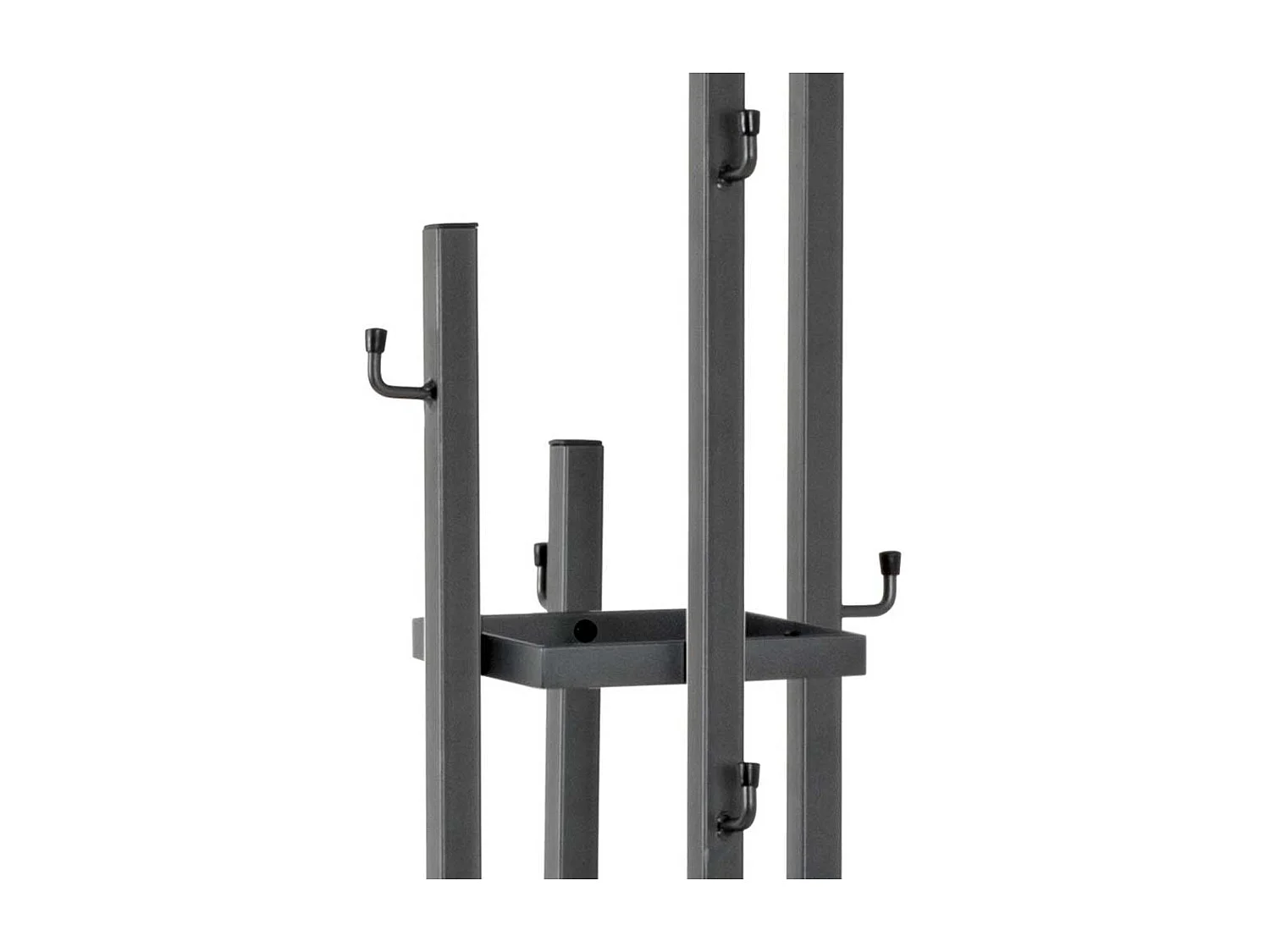 Standgarderobe aus Stahl Anthrazit mit Schirmständer