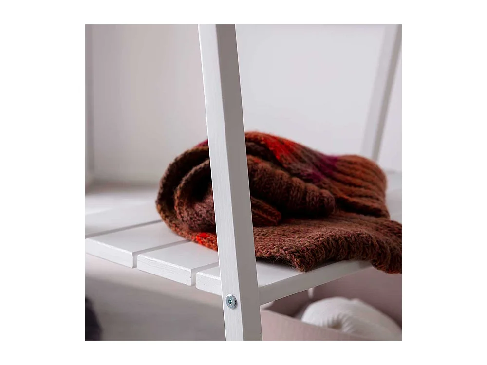 Holz Kleiderständer aus Kiefer Massivholz Weiß