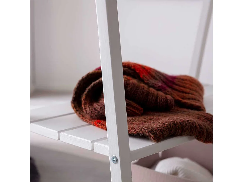 Holz Kleiderständer aus Kiefer Massivholz Weiß