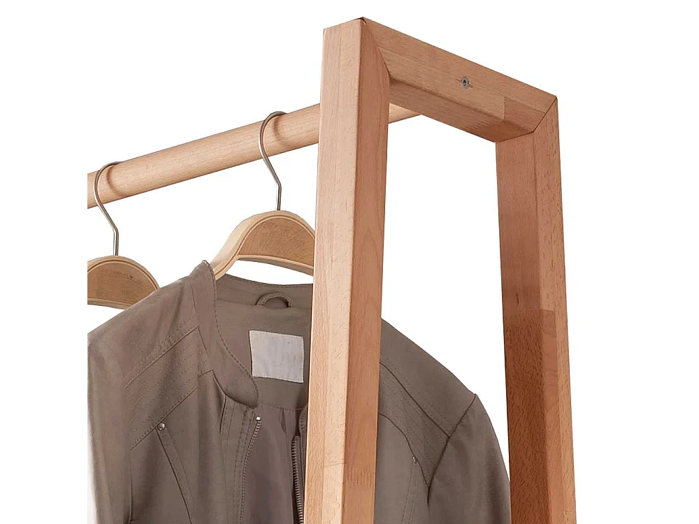 Garderobenstaender aus Kernbuche Massivholz Ablage für Schuhe