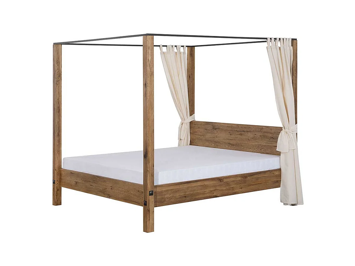 Massivholz Himmelbett aus Eiche geölt Landhaus