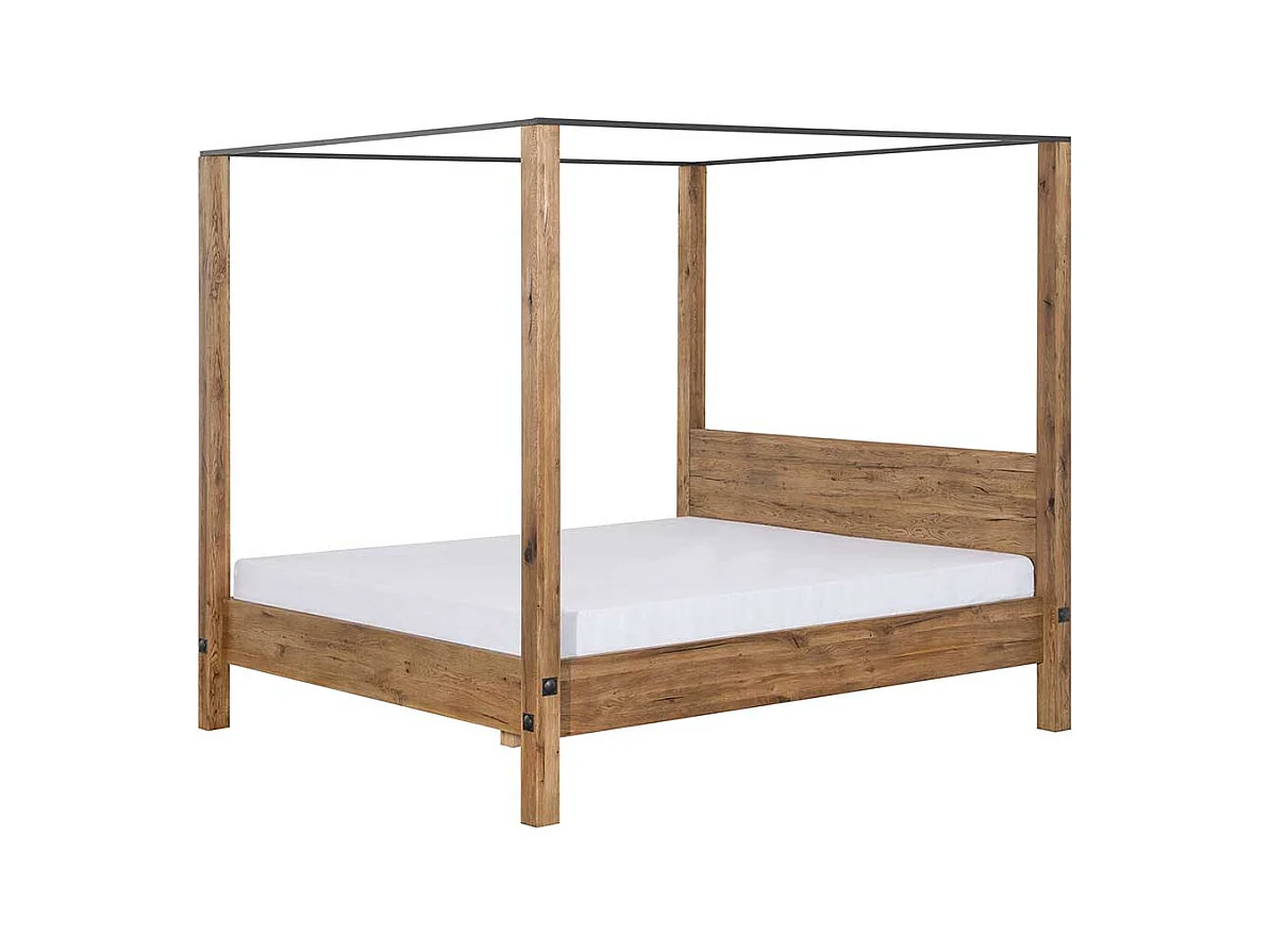 Massivholz Himmelbett aus Eiche geölt Landhaus