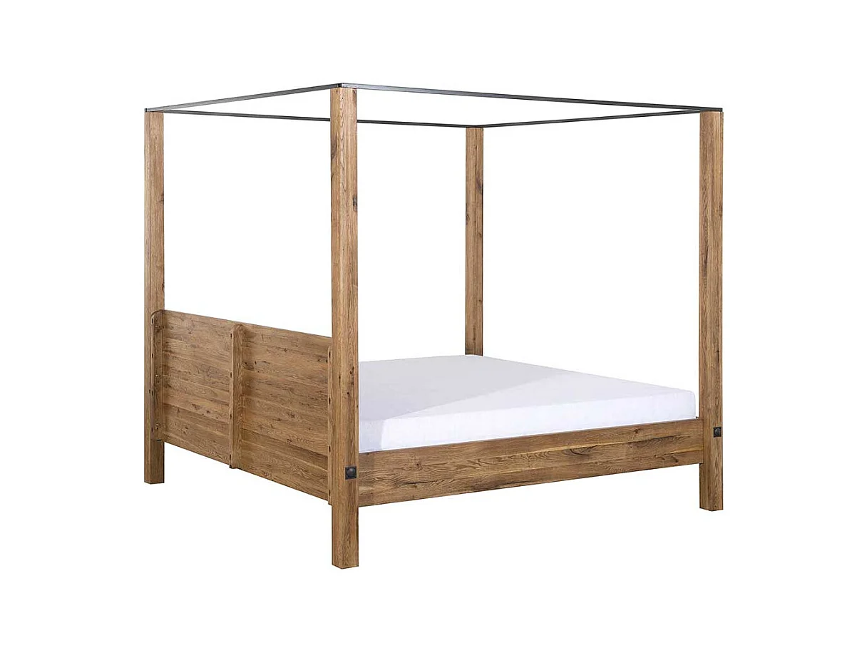 Massivholz Himmelbett aus Eiche geölt Landhaus