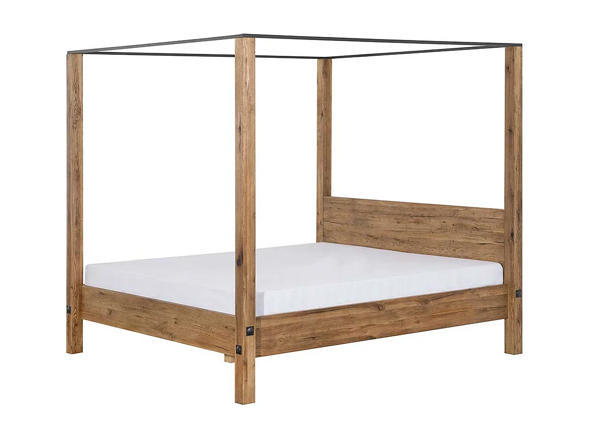 Massivholz Himmelbett aus Eiche geölt Landhaus