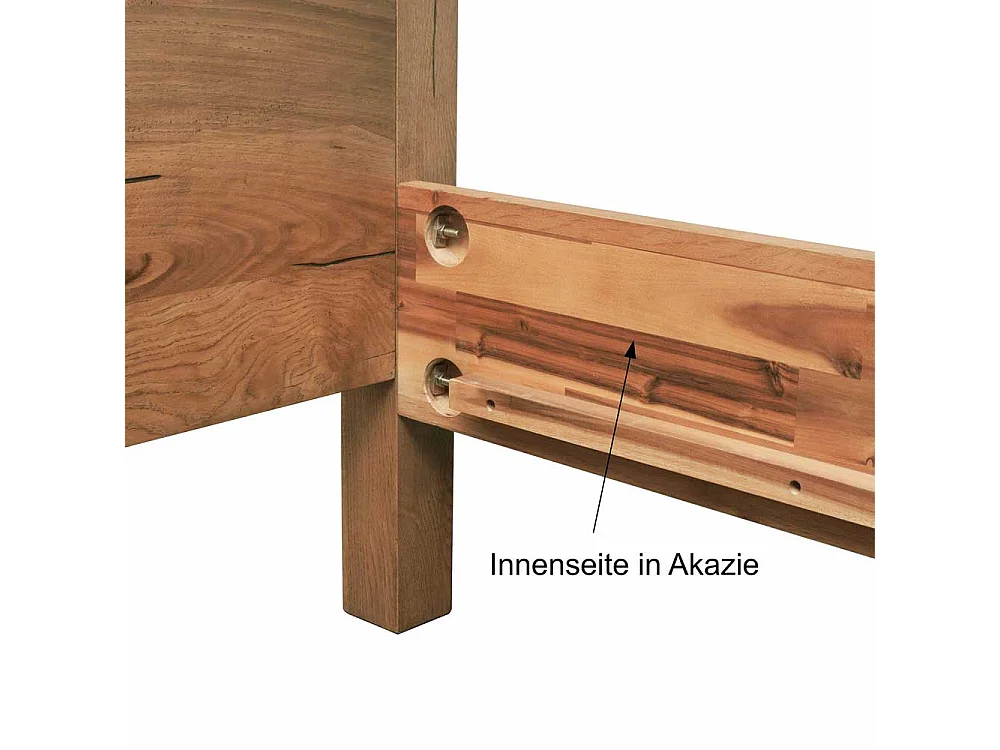 Massivholz Himmelbett aus Eiche geölt Landhaus