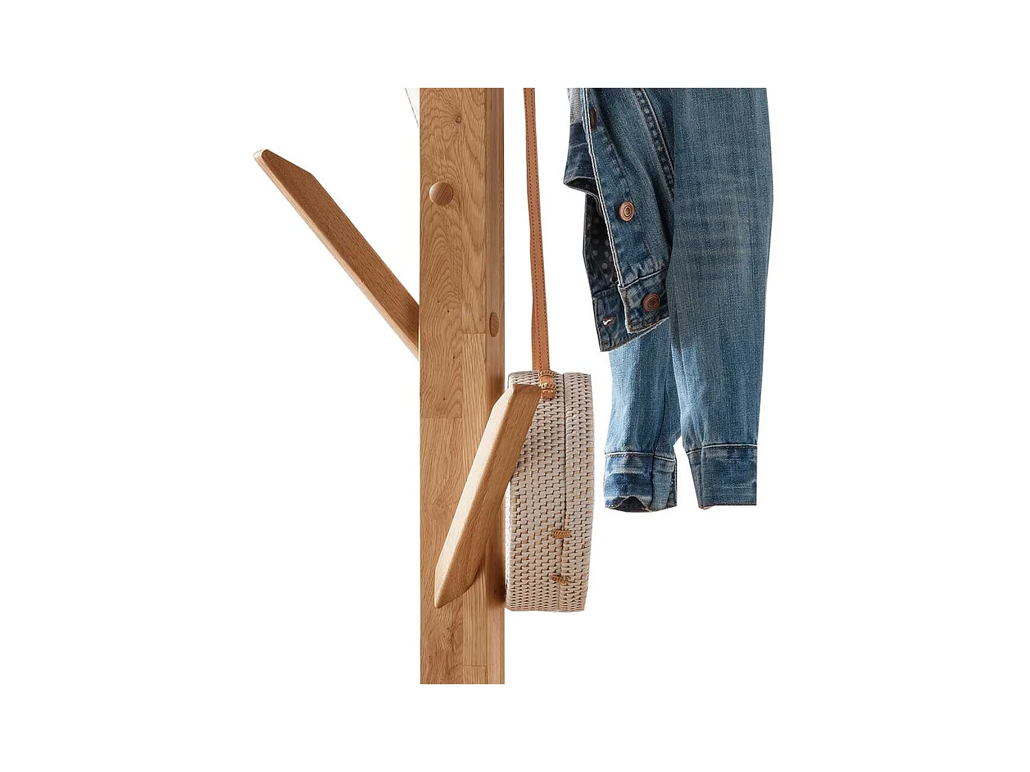 Kleiderständer Garderobenständer in Wildeichefarben geölt