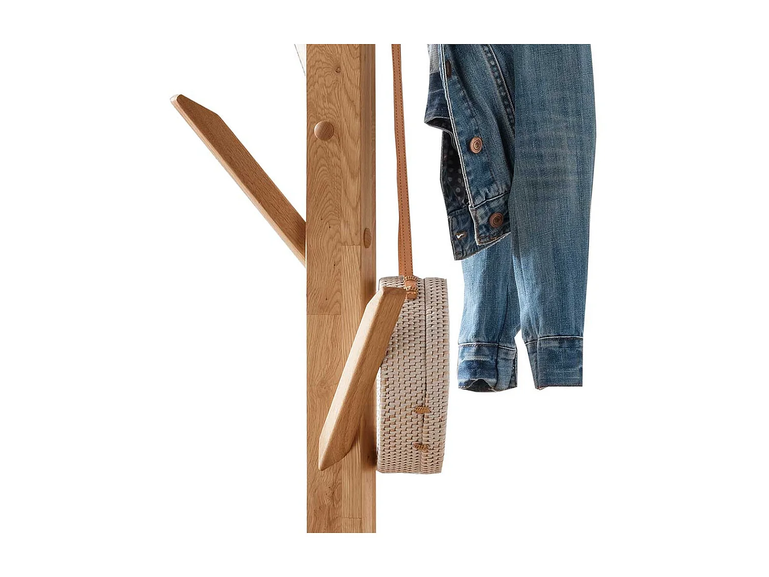 Kleiderständer Garderobenständer in Wildeichefarben geölt