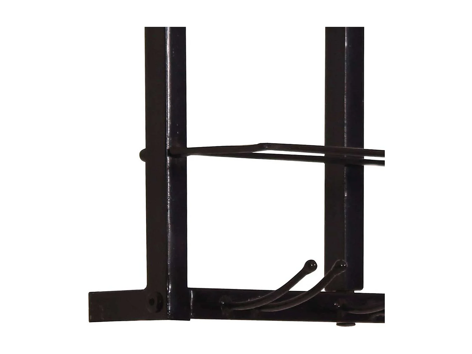 Flaschenregal Bar mit Gläserhalterung Schwarz