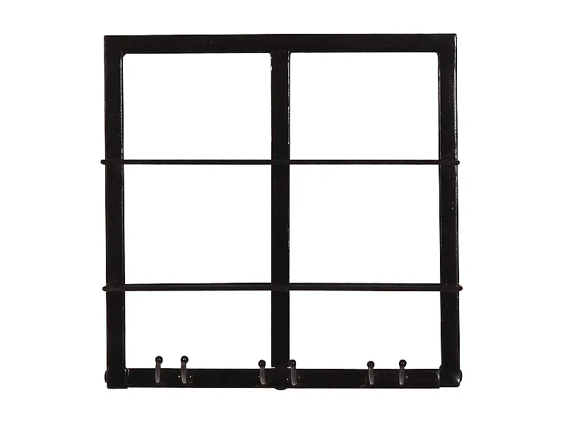 Flaschenregal Bar mit Gläserhalterung Schwarz