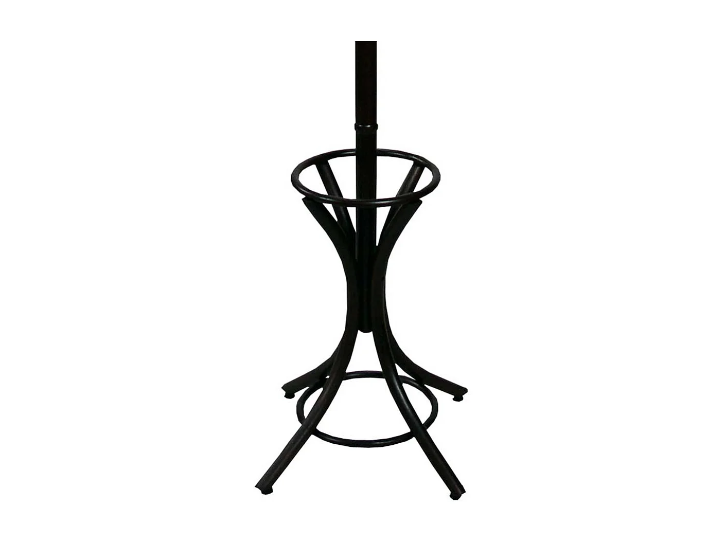 Schwarzer Garderobenständer aus Birke Massivholz Vintage Design