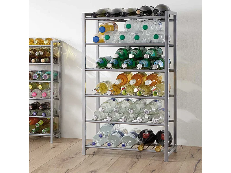 Küchenregal für Flaschen Stahl