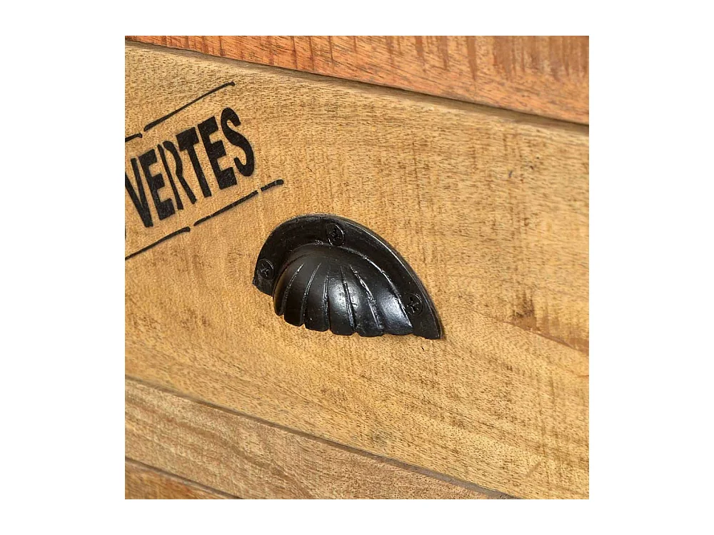 Flaschenregal auf Rollen Mangoholz