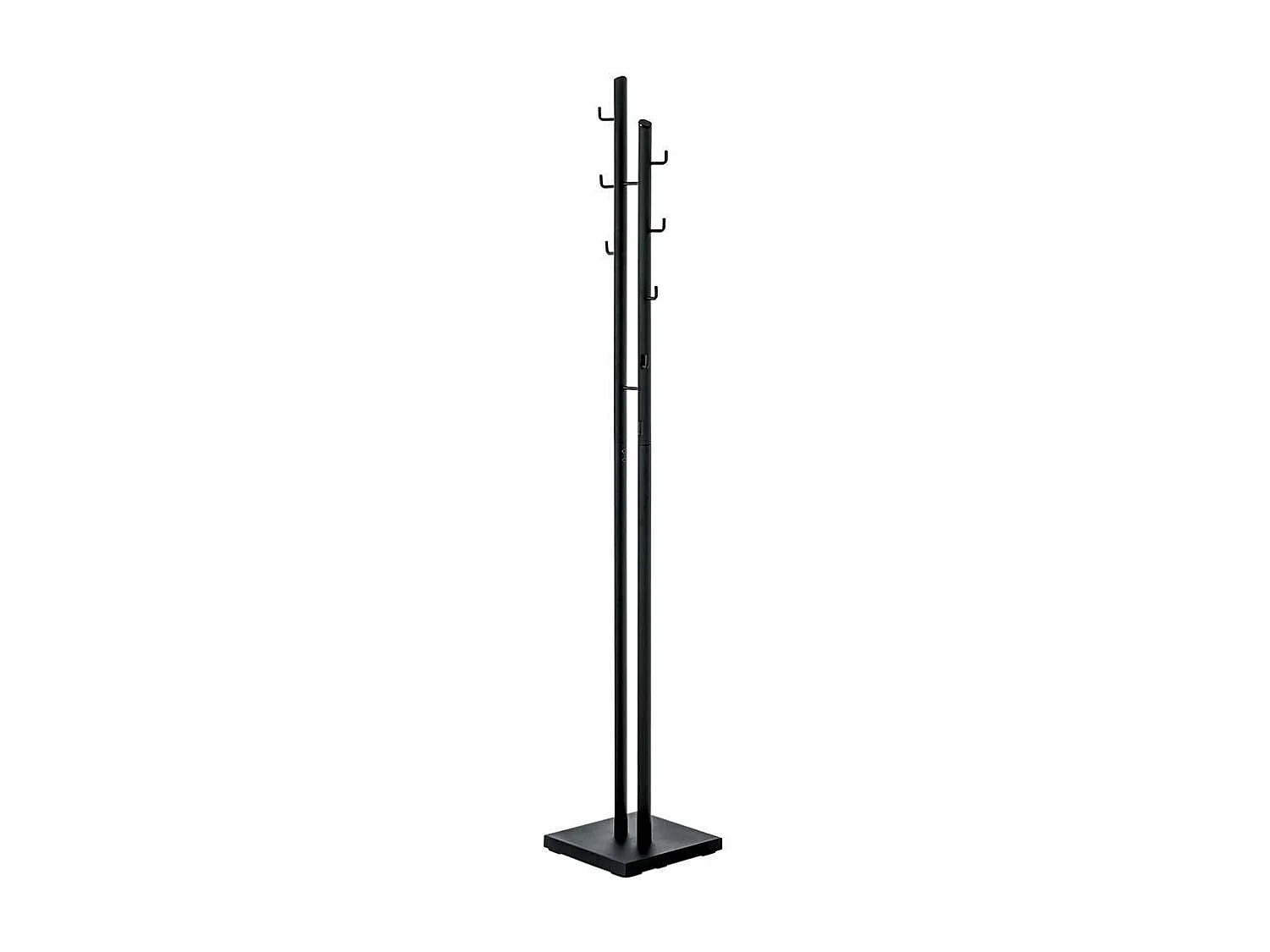 Metall Garderobenstaender in Schwarz 8 Kleiderhaken