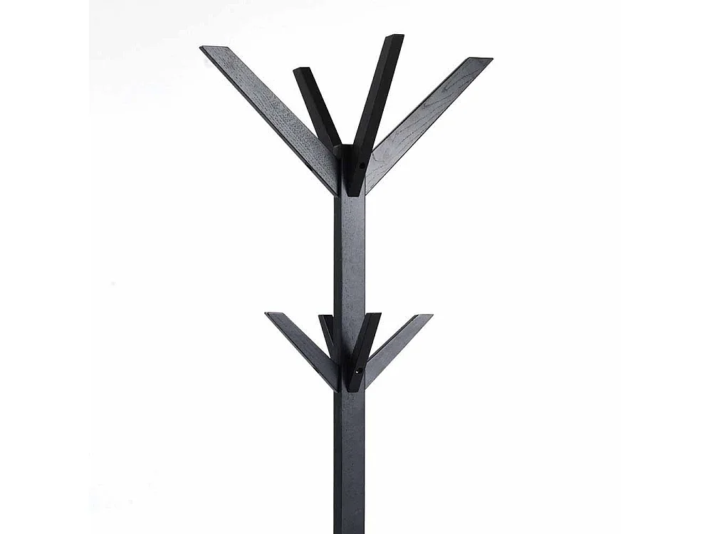 Garderobenständer in Schwarz Eiche Massivholz