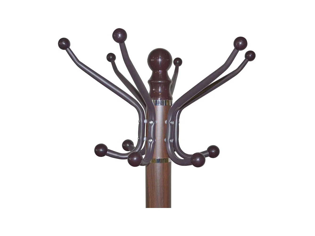 Retro Metall Kleiderständer in Braun Marmorplatte Fuß