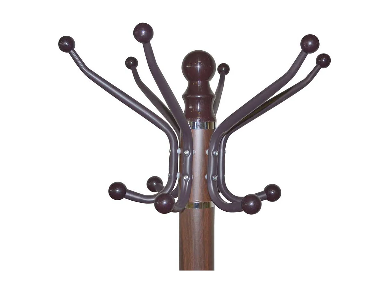 Retro Metall Kleiderständer in Braun Marmorplatte Fuß