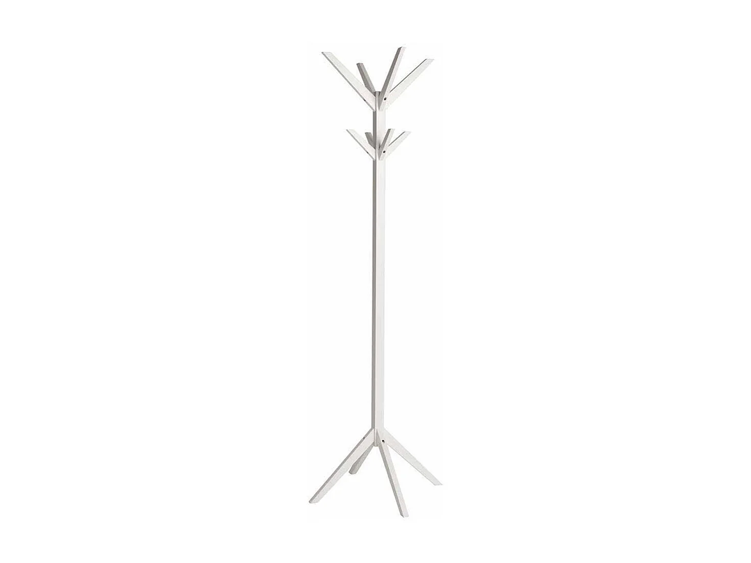 Standgarderobe in Weiß Birke Massivholz