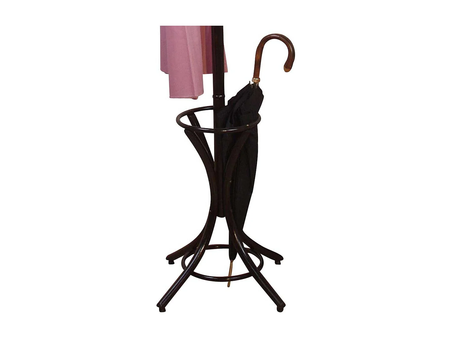 Standgarderobe in Dunkelbraun Birke massiv Vintage Design