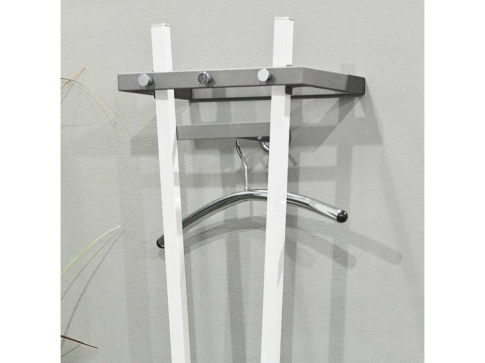 Garderobenständer in Weiß und Anthrazit modern