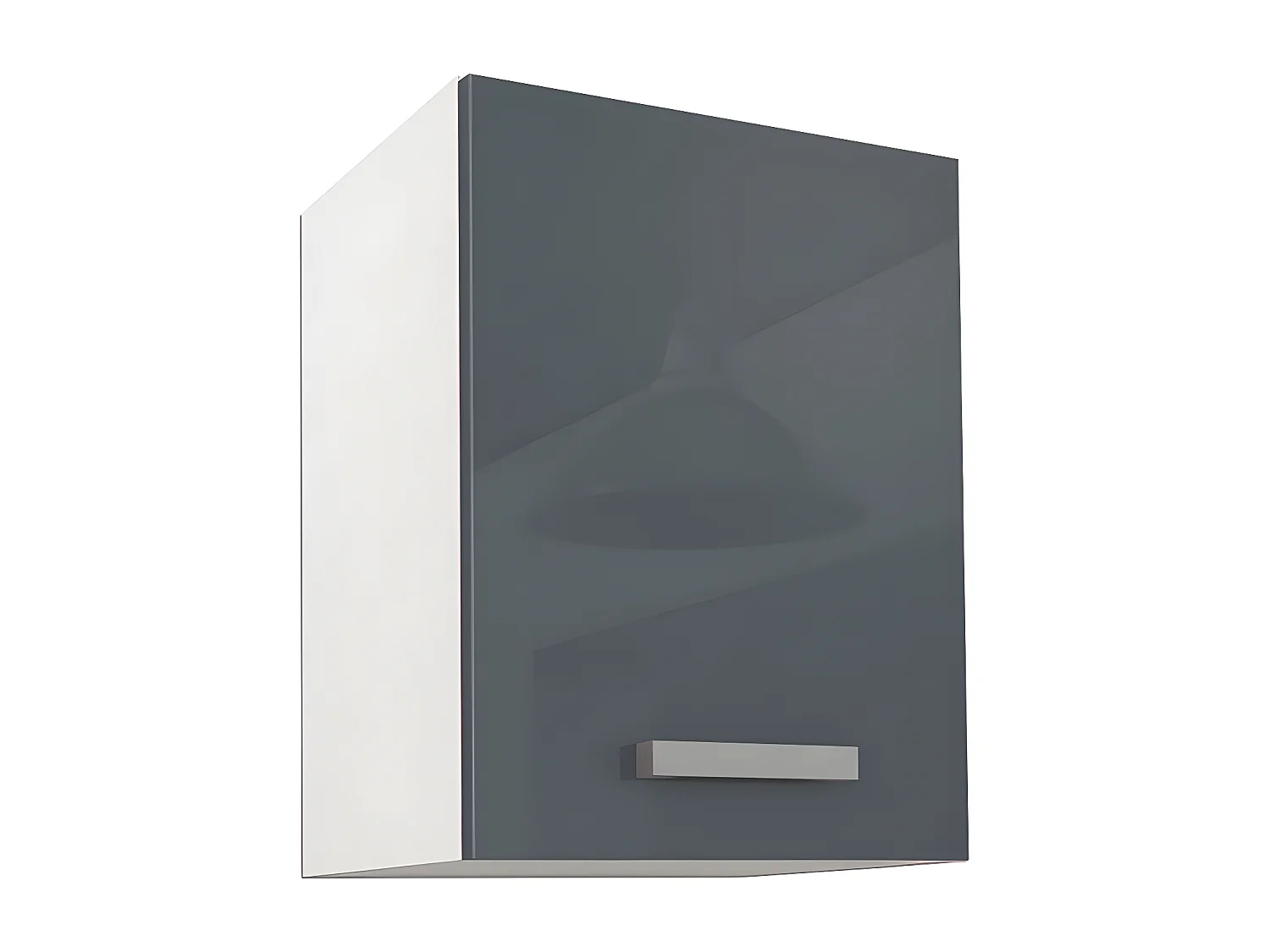 Cuisine complète - Avec plan de travail 180 cm - Gris brillant et Blanc - TRATTORIA