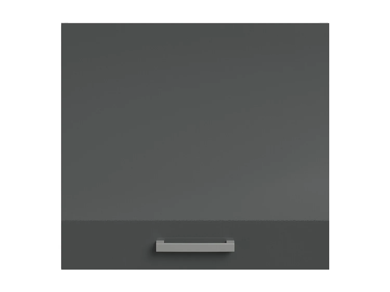 Caissons de cuisine - 1 meuble bas & 1 meuble haut - 3 tiroirs & 1 porte - Gris brillant et blanc - TRATTORIA