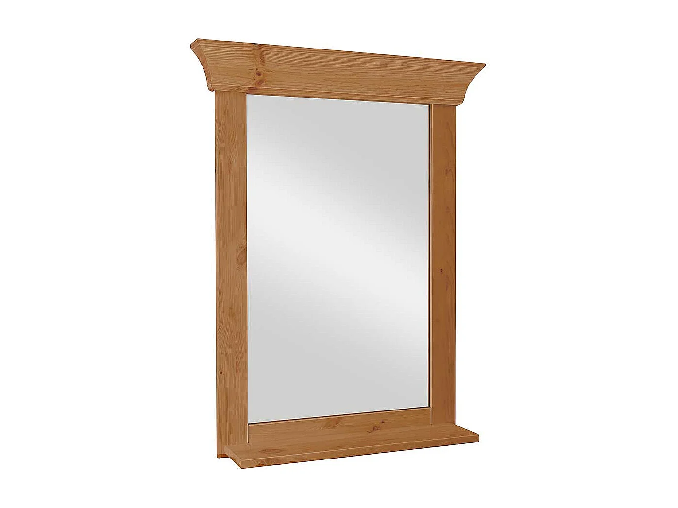 Kiefer Garderoben Spiegel im Landhausstil rechteckiger Form