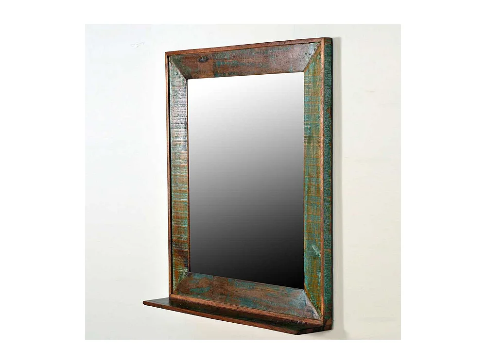 Flurspiegel aus Massivholz Ablage