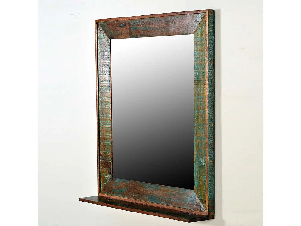 Flurspiegel aus Massivholz Ablage