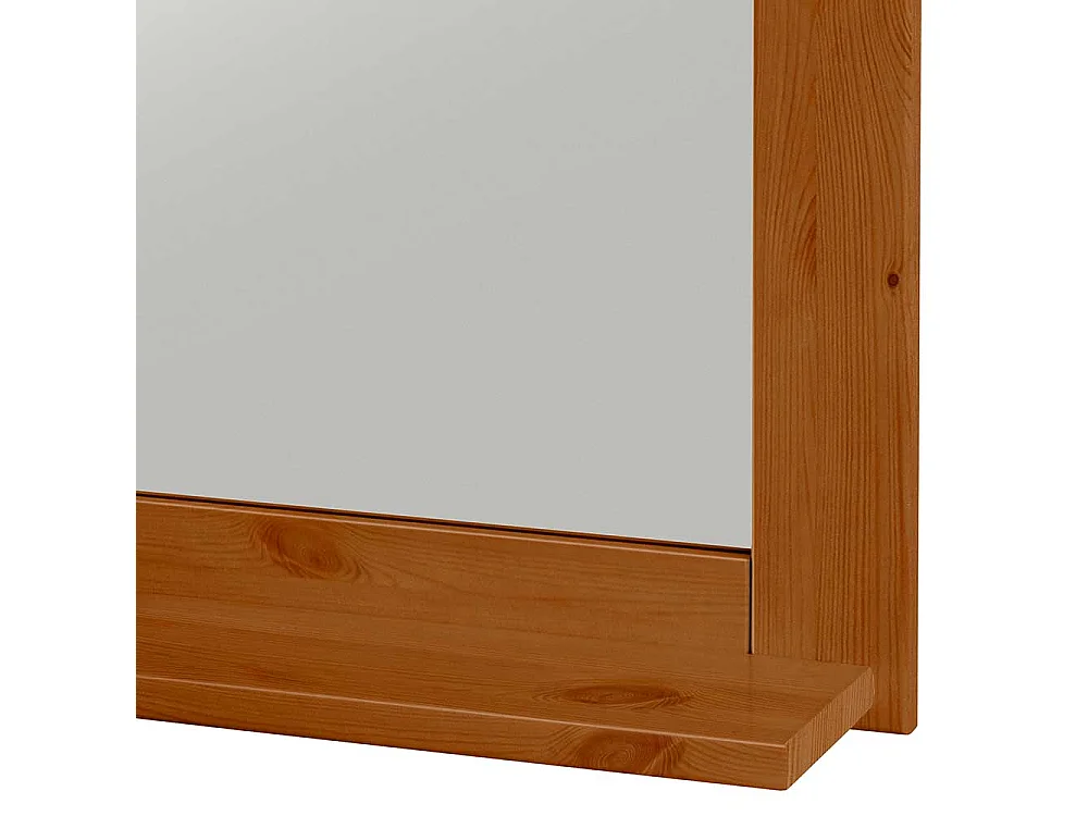 Wandspiegel Landhaus Kiefer mit Ablage 85 cm hoch