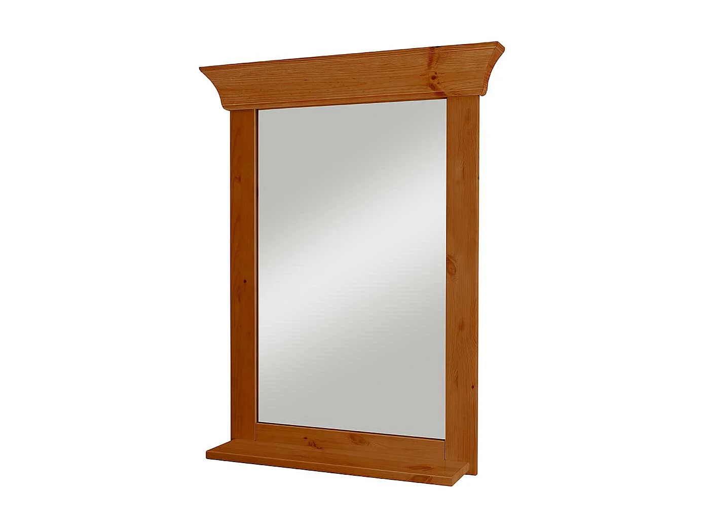 Wandspiegel Landhaus Kiefer mit Ablage 85 cm hoch