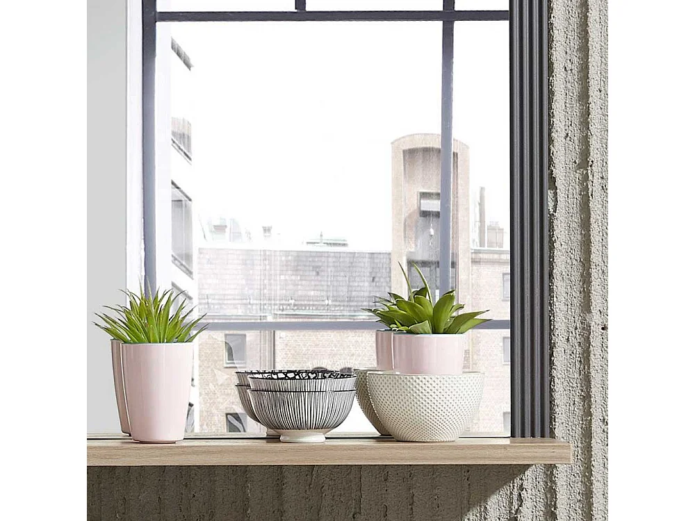 Wandspiegel in Dunkelgrau und Eichefarben Landhausstil