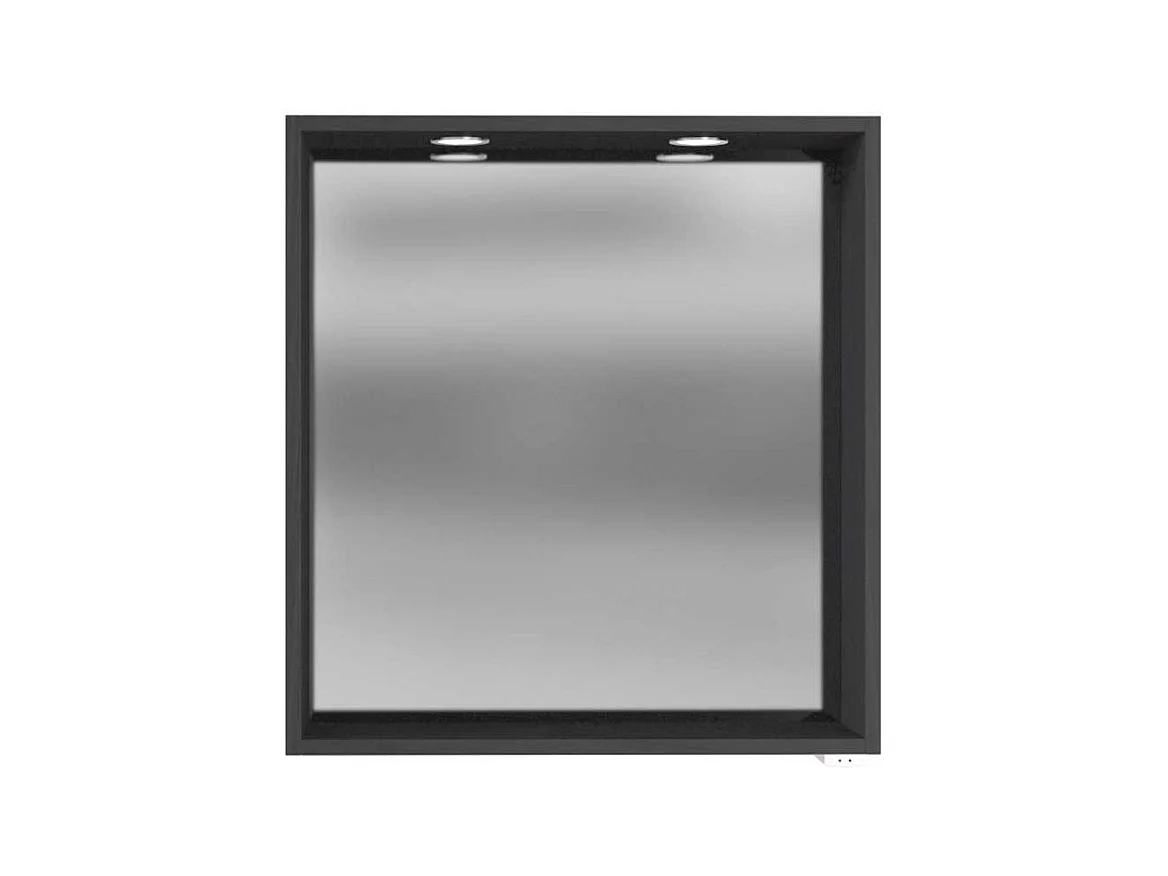 Beleuchteter Spiegel für Bad dunkel Grau