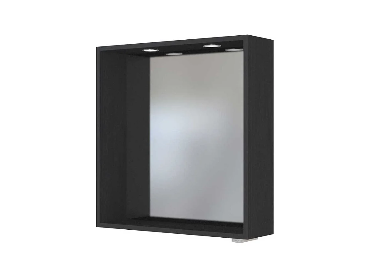 Beleuchteter Spiegel für Bad dunkel Grau