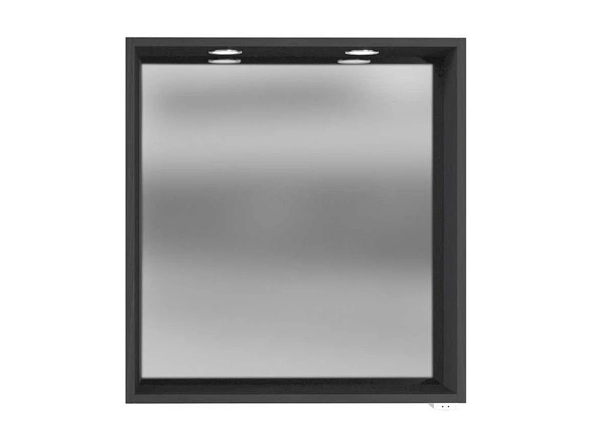 Beleuchteter Spiegel für Bad dunkel Grau
