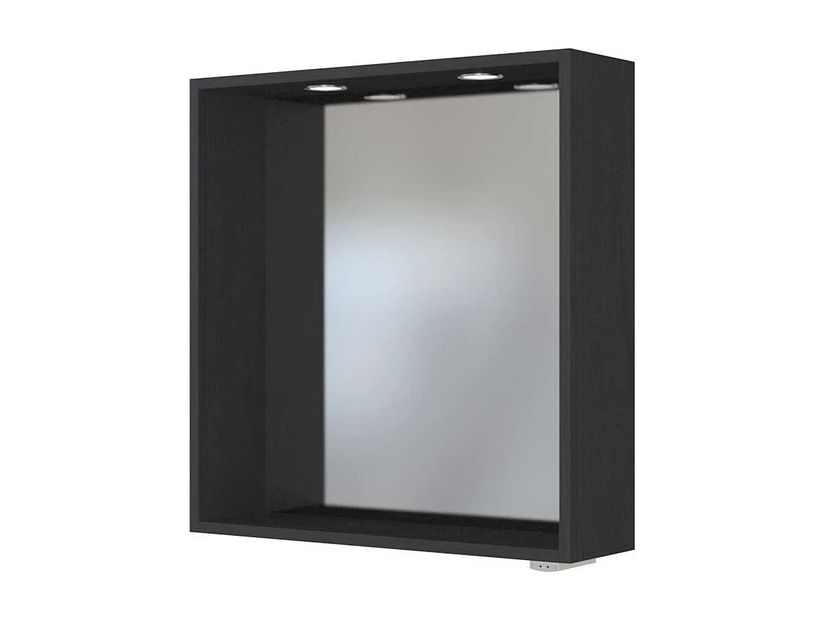 Beleuchteter Spiegel für Bad dunkel Grau