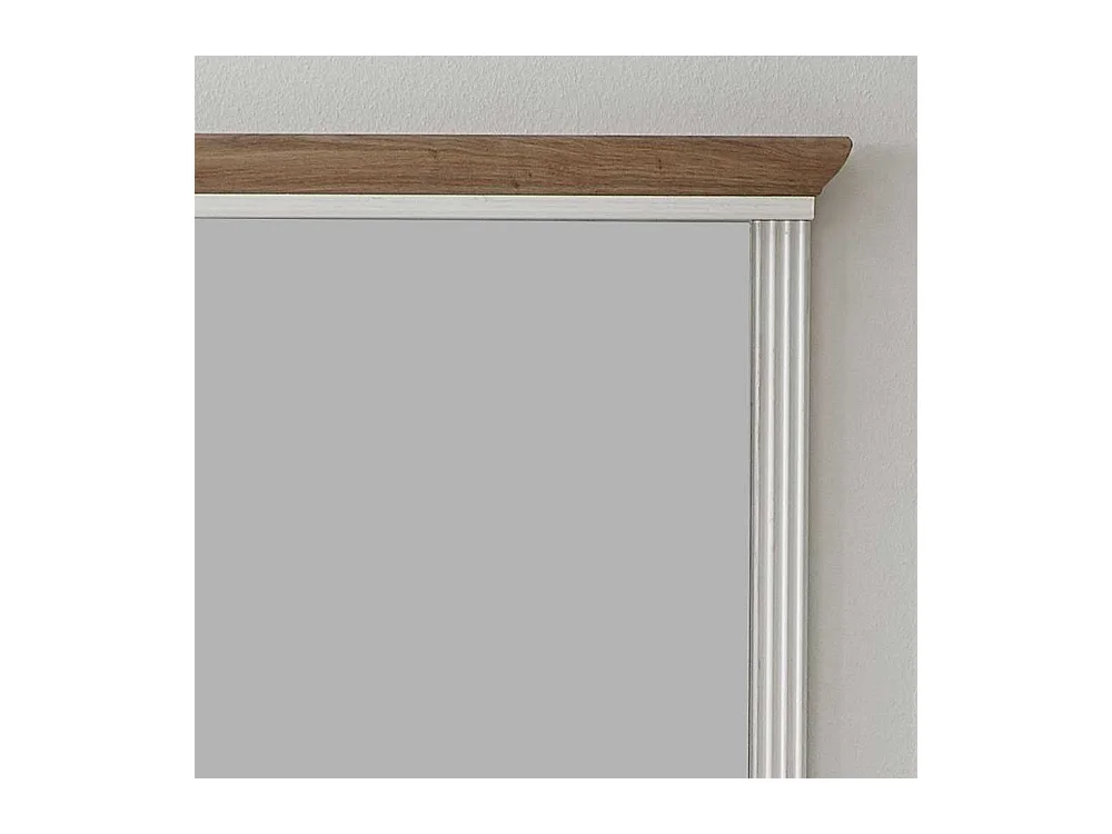 Barspiegel in Eichefarben und Weiß Landhausstil