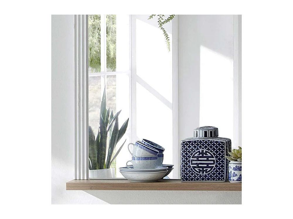 Barspiegel in Eichefarben und Weiß Landhausstil