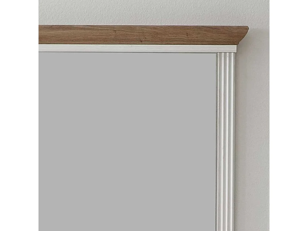 Barspiegel in Eichefarben und Weiß Landhausstil