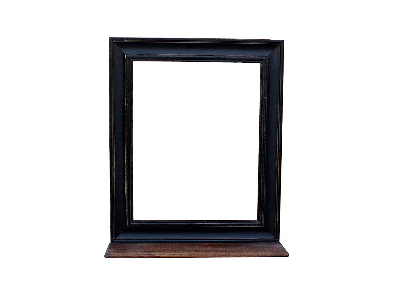 Garderobenspiegel in Schwarz mit Ablage